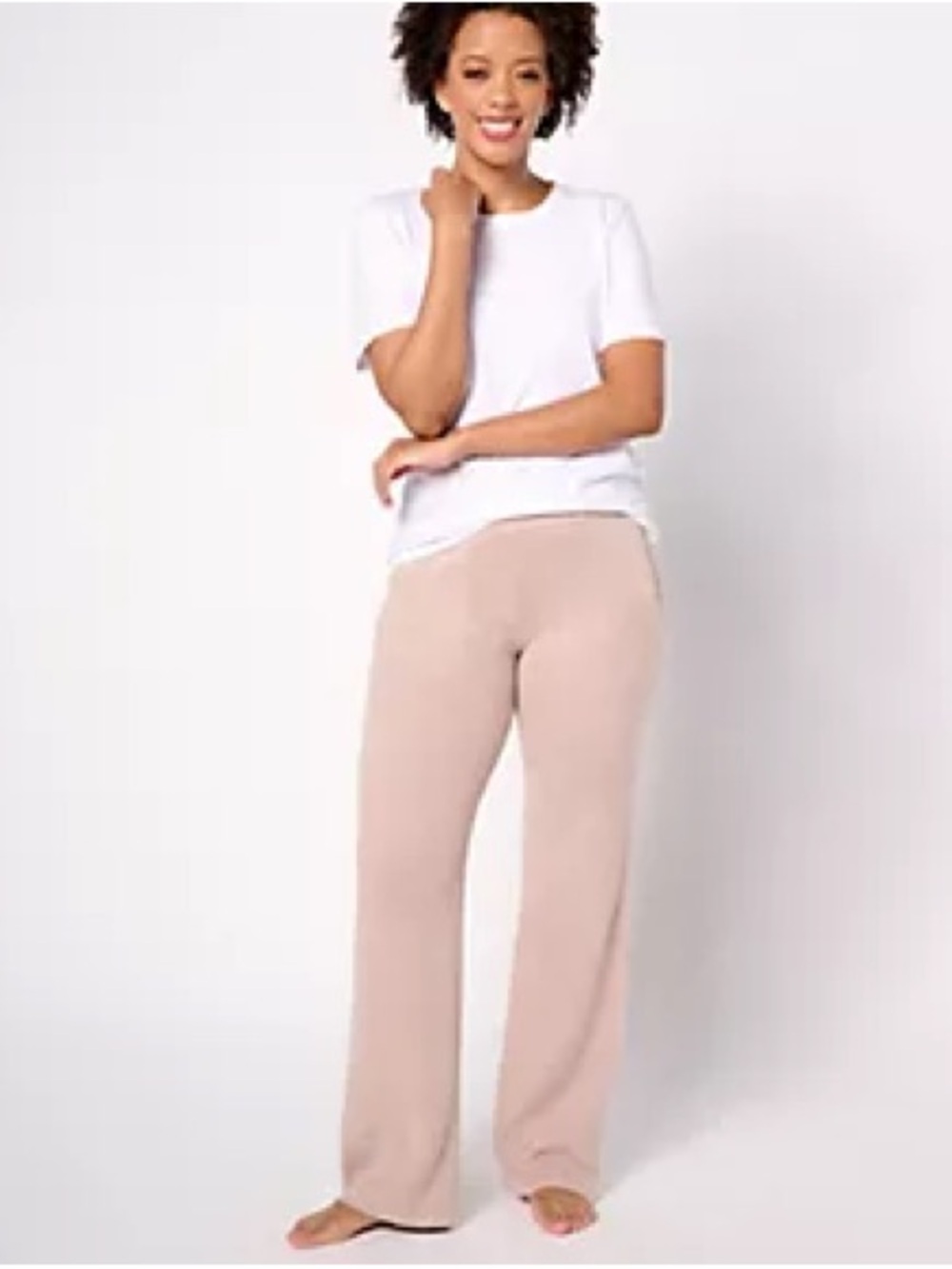 Barefoot Dreams Wide Leg Pant: Faded Rose